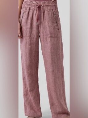 Athleta Cabo Linen Pants in Dusty Rose